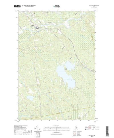 United States Geological Survey Milo South, ME (2021, 24000-Scale) digital map
