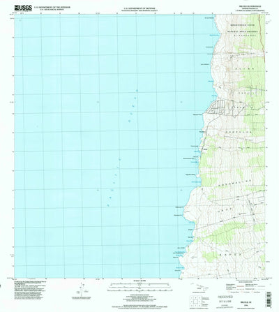 United States Geological Survey Milolii, HI (1996, 24000-Scale) digital map
