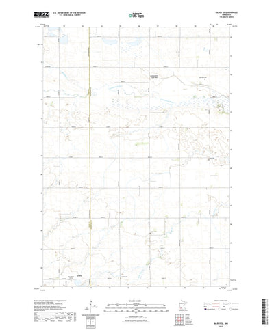 United States Geological Survey Milroy SE, MN (2022, 24000-Scale) digital map