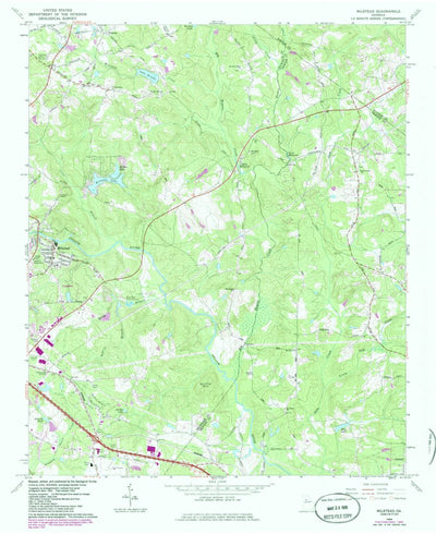United States Geological Survey Milstead, GA (1964, 24000-Scale) digital map