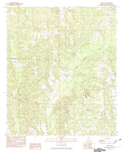 United States Geological Survey Milton, AL (1982, 24000-Scale) digital map