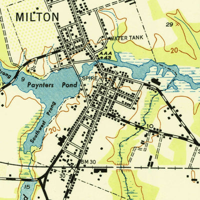 United States Geological Survey Milton, DE (1944, 24000-Scale) digital map