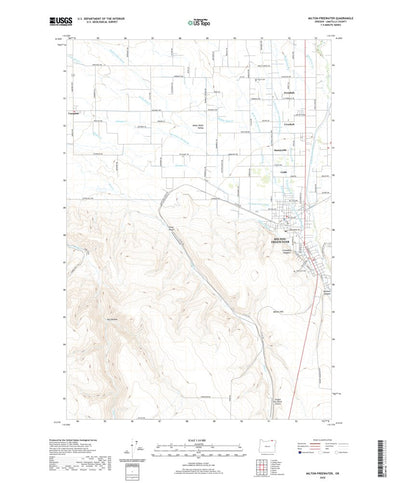 United States Geological Survey Milton-Freewater, OR (2020, 24000-Scale) digital map