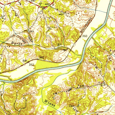 United States Geological Survey Milton, NC-VA (1952, 62500-Scale) digital map