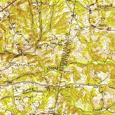 United States Geological Survey Milton, NC-VA (1952, 62500-Scale) digital map