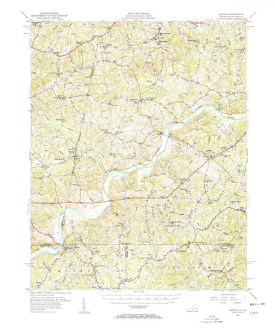 United States Geological Survey Milton, NC-VA (1956, 62500-Scale) digital map