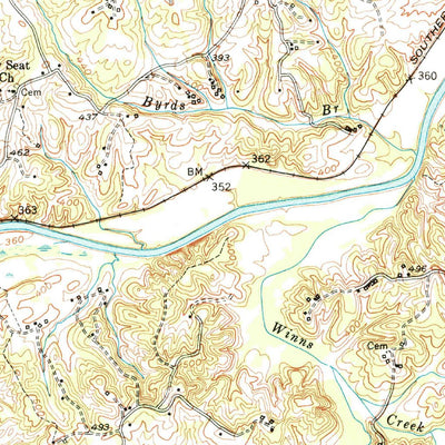 United States Geological Survey Milton, NC-VA (1956, 62500-Scale) digital map