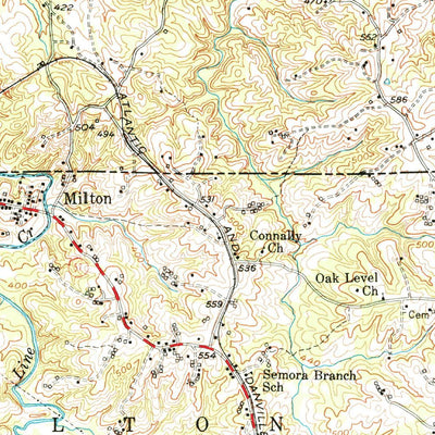 United States Geological Survey Milton, NC-VA (1956, 62500-Scale) digital map