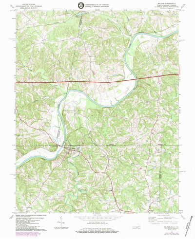 United States Geological Survey Milton, NC-VA (1968, 24000-Scale) digital map