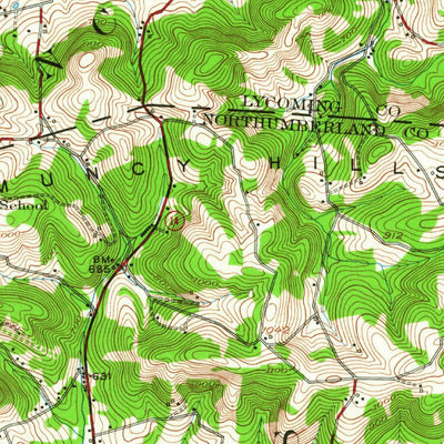 United States Geological Survey Milton, PA (1953, 62500-Scale) digital map