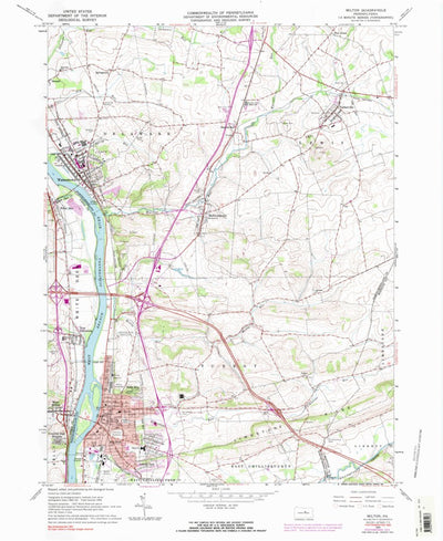 United States Geological Survey Milton, PA (1965, 24000-Scale) digital map