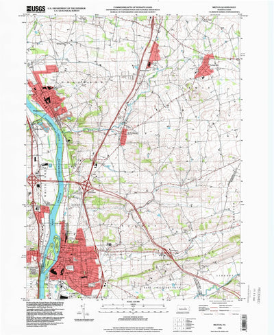 United States Geological Survey Milton, PA (1998, 24000-Scale) digital map