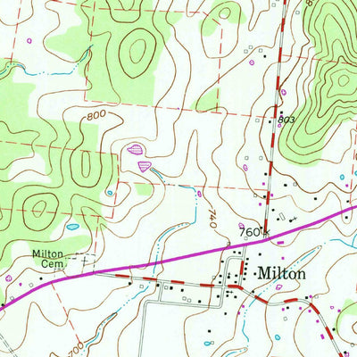 United States Geological Survey Milton, TN (1962, 24000-Scale) digital map