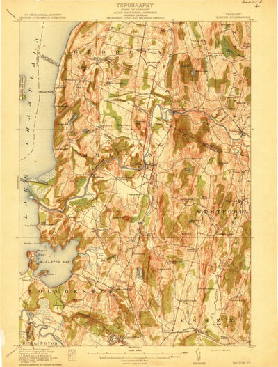 United States Geological Survey Milton, VT (1915, 62500-Scale) digital map