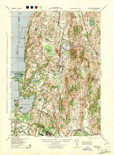 United States Geological Survey Milton, VT (1944, 62500-Scale) digital map