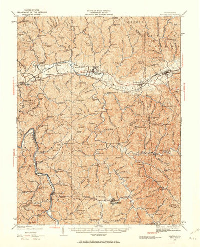 United States Geological Survey Milton, WV (1931, 62500-Scale) digital map