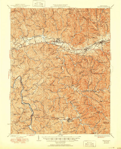 United States Geological Survey Milton, WV (1935, 62500-Scale) digital map