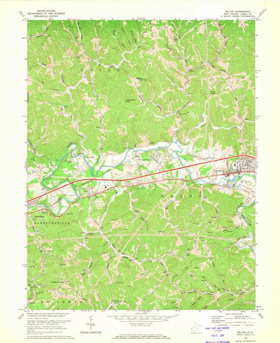 United States Geological Survey Milton, WV (1972, 24000-Scale) digital map