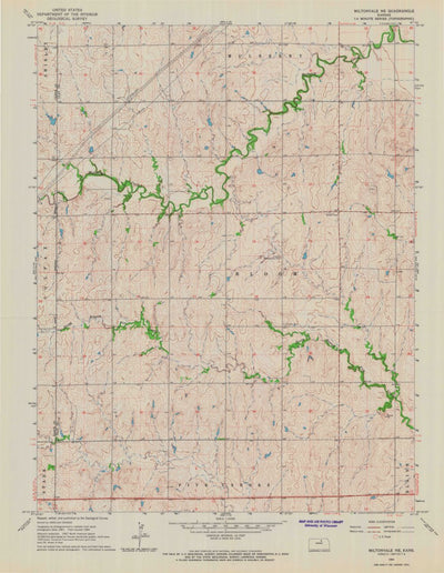 United States Geological Survey Miltonvale NE, KS (1964, 24000-Scale) digital map