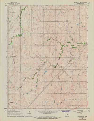 United States Geological Survey Miltonvale NW, KS (1965, 24000-Scale) digital map