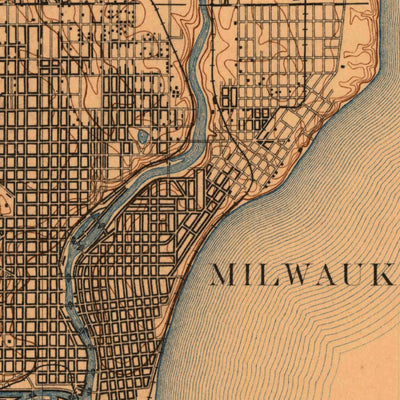 United States Geological Survey Milwaukee, WI (1892, 62500-Scale) digital map