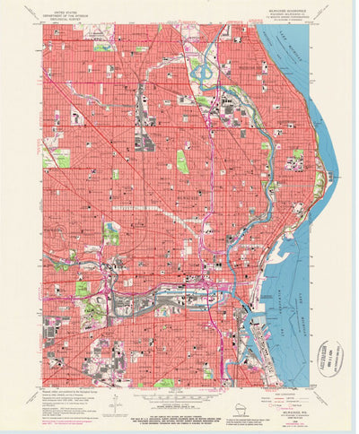 United States Geological Survey Milwaukee, WI (1958, 24000-Scale) digital map