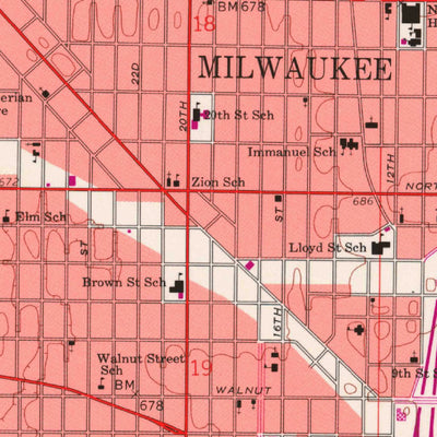 United States Geological Survey Milwaukee, WI (1958, 24000-Scale) digital map
