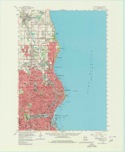 United States Geological Survey Milwaukee, WI (1958, 62500-Scale) digital map