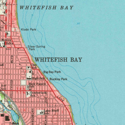 United States Geological Survey Milwaukee, WI (1958, 62500-Scale) digital map