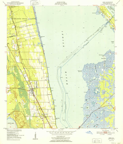 United States Geological Survey Mims, FL (1952, 24000-Scale) digital map