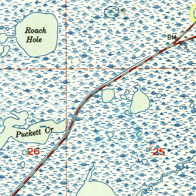United States Geological Survey Mims, FL (1952, 24000-Scale) digital map