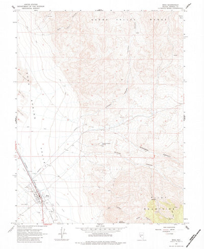 United States Geological Survey Mina, NV (1967, 24000-Scale) digital map