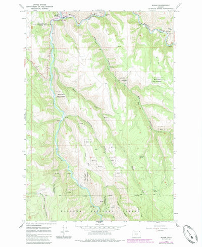 United States Geological Survey Minam, OR (1964, 24000-Scale) digital map