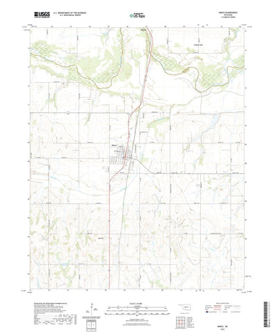 United States Geological Survey Minco, OK (2022, 24000-Scale) digital map