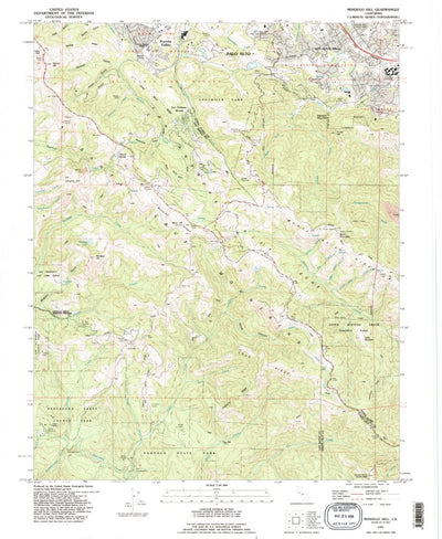 United States Geological Survey Mindego Hill, CA (1991, 24000-Scale) digital map