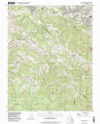 United States Geological Survey Mindego Hill, CA (1997, 24000-Scale) digital map