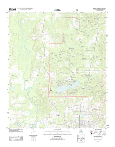 United States Geological Survey Minden North, LA (2012, 24000-Scale) digital map