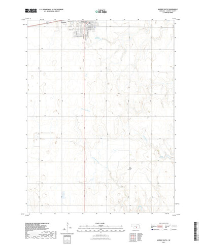 United States Geological Survey Minden South, NE (2021, 24000-Scale) digital map