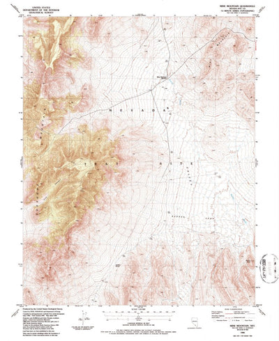 United States Geological Survey Mine Mountain, NV (1986, 24000-Scale) digital map