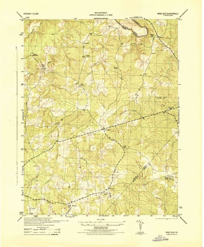 United States Geological Survey Mine Run, VA (1944, 31680-Scale) digital map