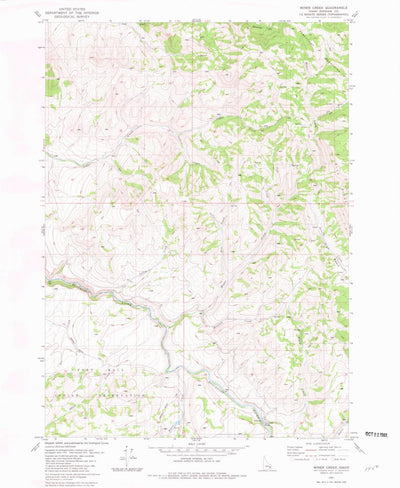 United States Geological Survey Miner Creek, ID (1981, 24000-Scale) digital map
