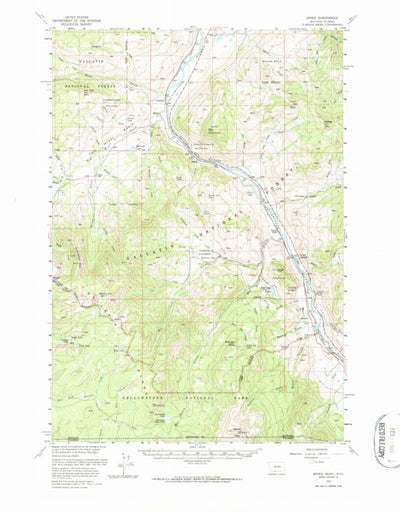 United States Geological Survey Miner, MT-WY (1955, 62500-Scale) digital map
