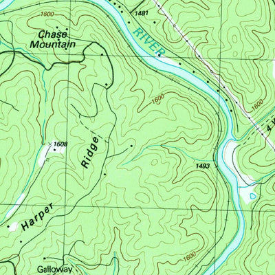 United States Geological Survey Mineral Bluff, GA-NC-TN (1988, 24000-Scale) digital map
