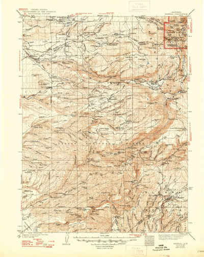 United States Geological Survey Mineral, CA (1941, 125000-Scale) digital map
