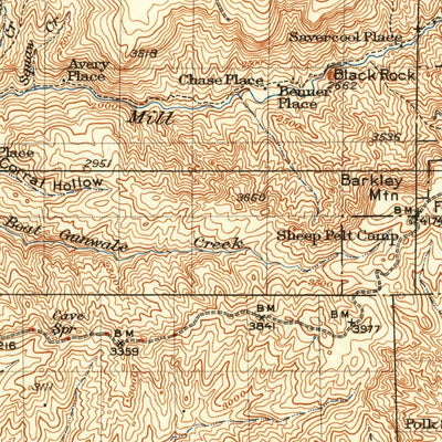 United States Geological Survey Mineral, CA (1941, 125000-Scale) digital map
