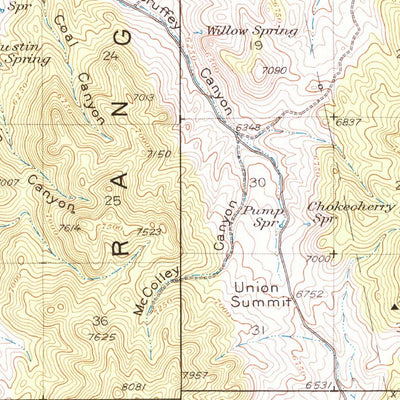 United States Geological Survey Mineral Hill, NV (1937, 62500-Scale) digital map