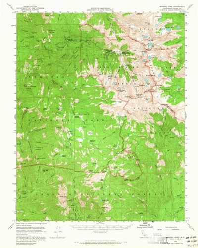 United States Geological Survey Mineral King, CA (1956, 62500-Scale) digital map