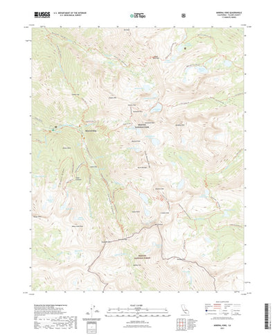 United States Geological Survey Mineral King, CA (2021, 24000-Scale) digital map