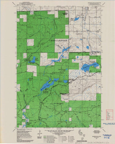 United States Geological Survey Mineral Lake, WI (1967, 24000-Scale) digital map