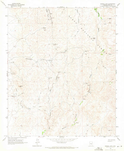 United States Geological Survey Mineral Mountain, AZ (1964, 24000-Scale) digital map